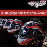 Special Graphics on Nolan Helmet at 50th Anniversary