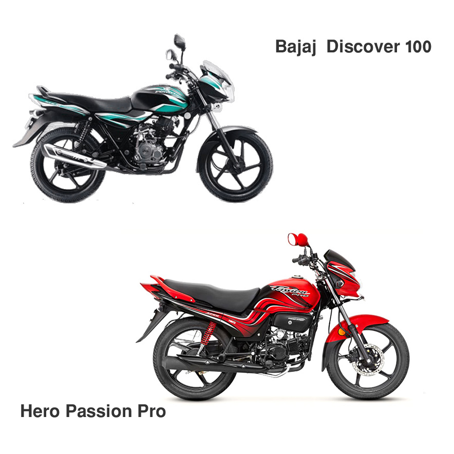 Hero Passion Pro Vs Bajaj Discover 100