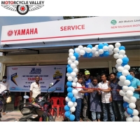Inauguration of Yamaha servicing center at Baneshwar in Rajshahi.