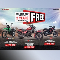 Pre-book Lifan Bike and get two years free registration