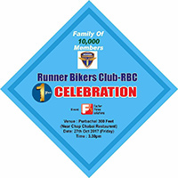 One year celebration of Runner Bikers Club