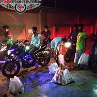 Bikers of Jhalakathi beside poverty people