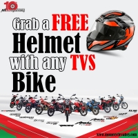 Free Helmet with Any TVS Bike