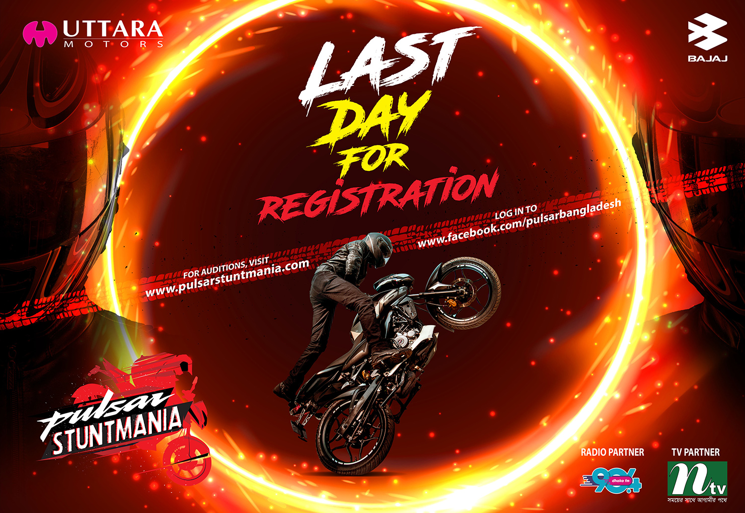 Last day registration remaining of Pulsar StuntMania