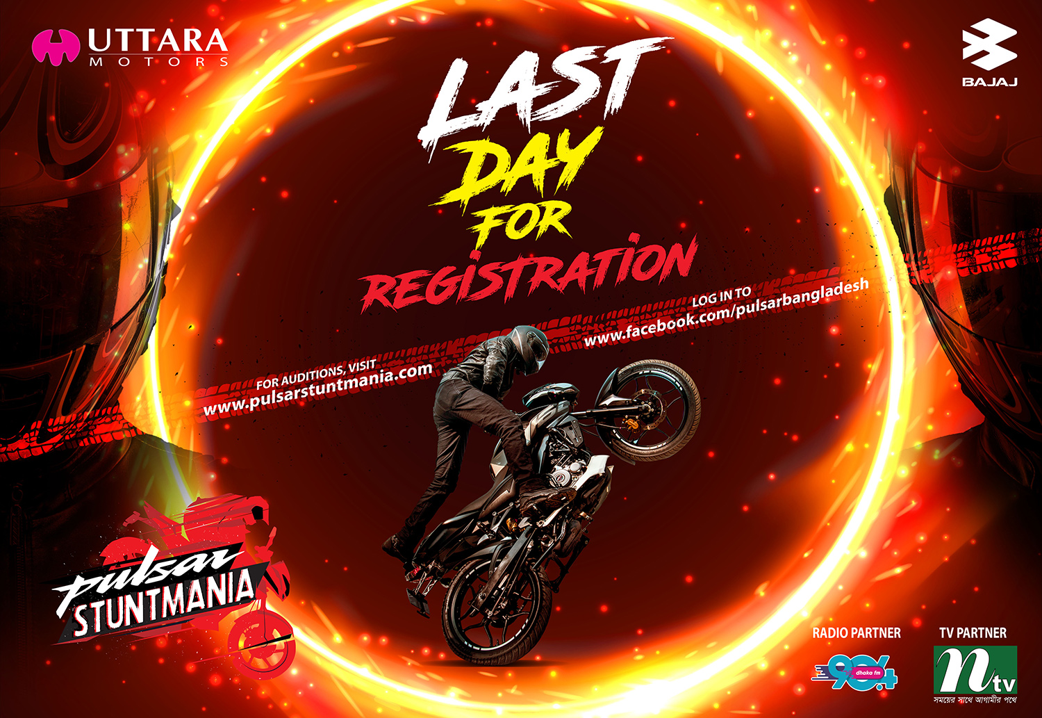 Last day registration remaining of Pulsar StuntMania